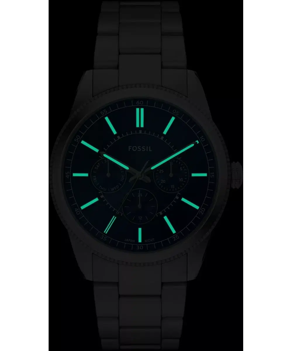 Fossil Pearson Men Stainless Steel Watch Blue Dial