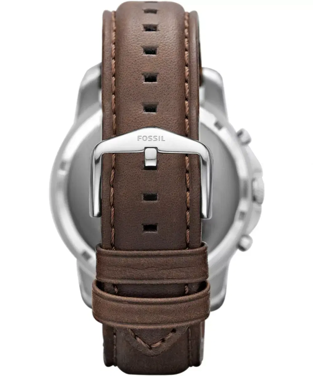 Fossil Grant Leather Men Watch Brown Strap Chronograph