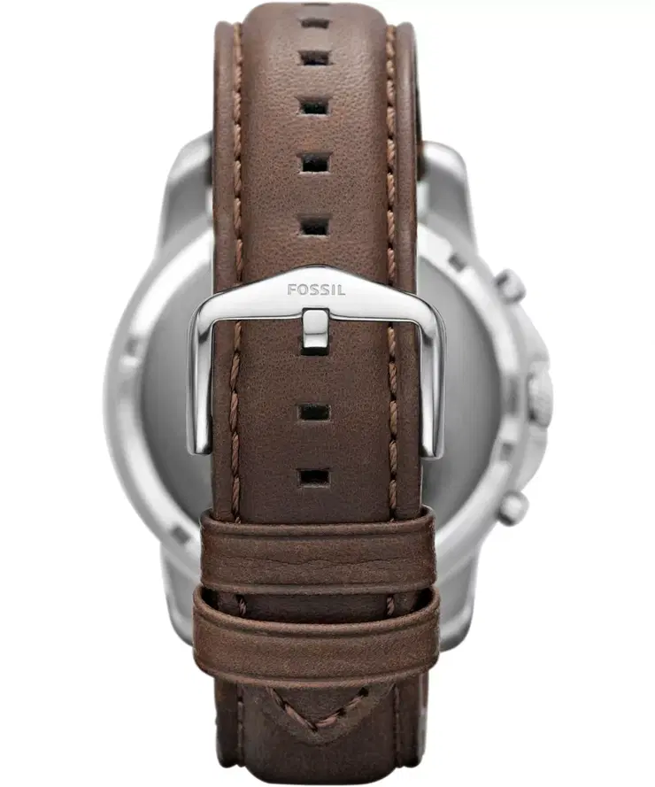 Fossil Grant Leather Men Watch Brown Strap Chronograph